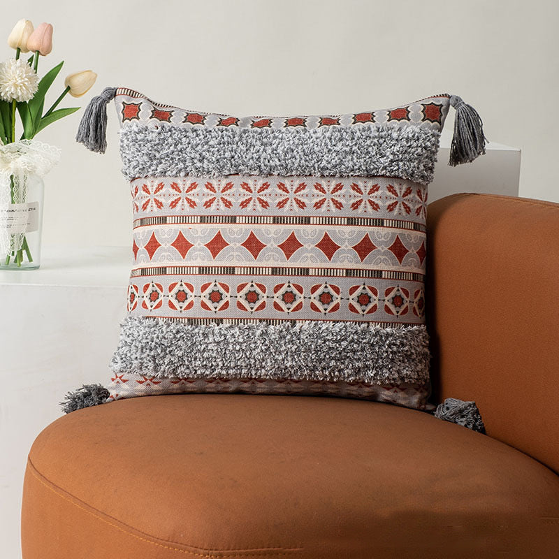 Throw Pillows with Geometric Pattern