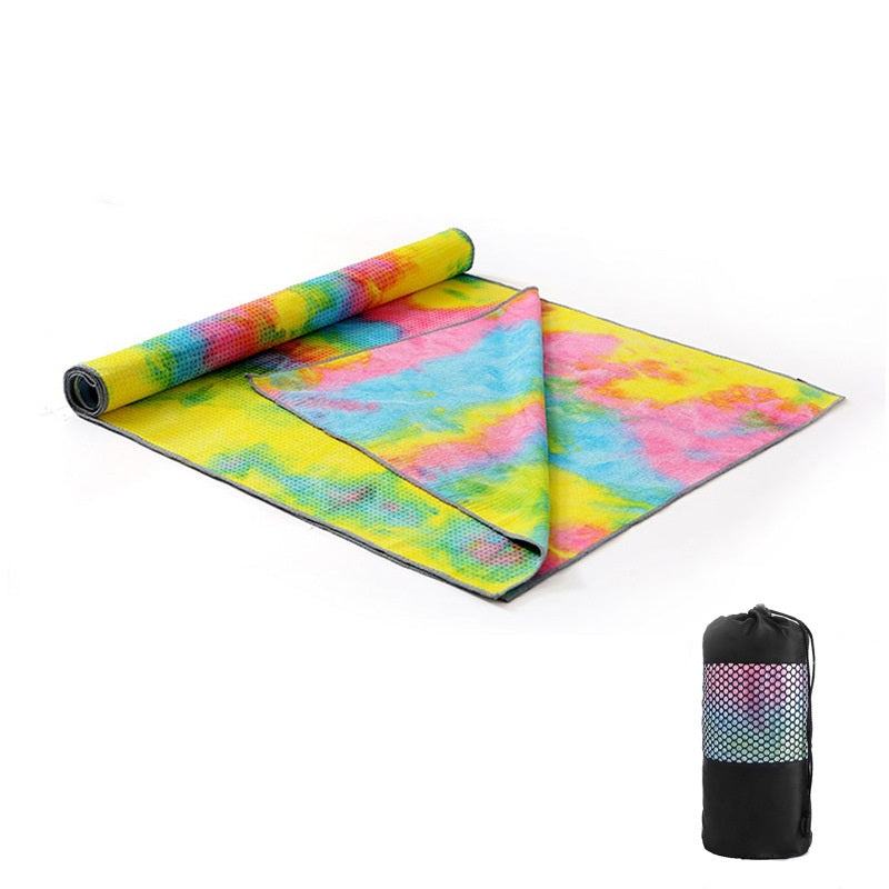 Tie-Dye Pattern Grip Yoga Blanket
