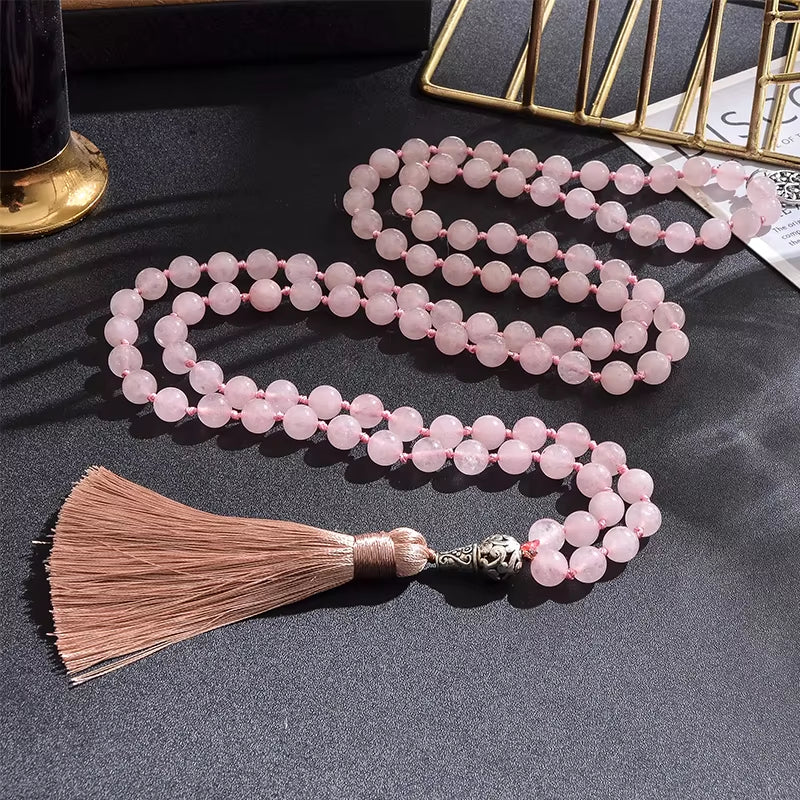 Traditional Pink Tassel Mala Beads