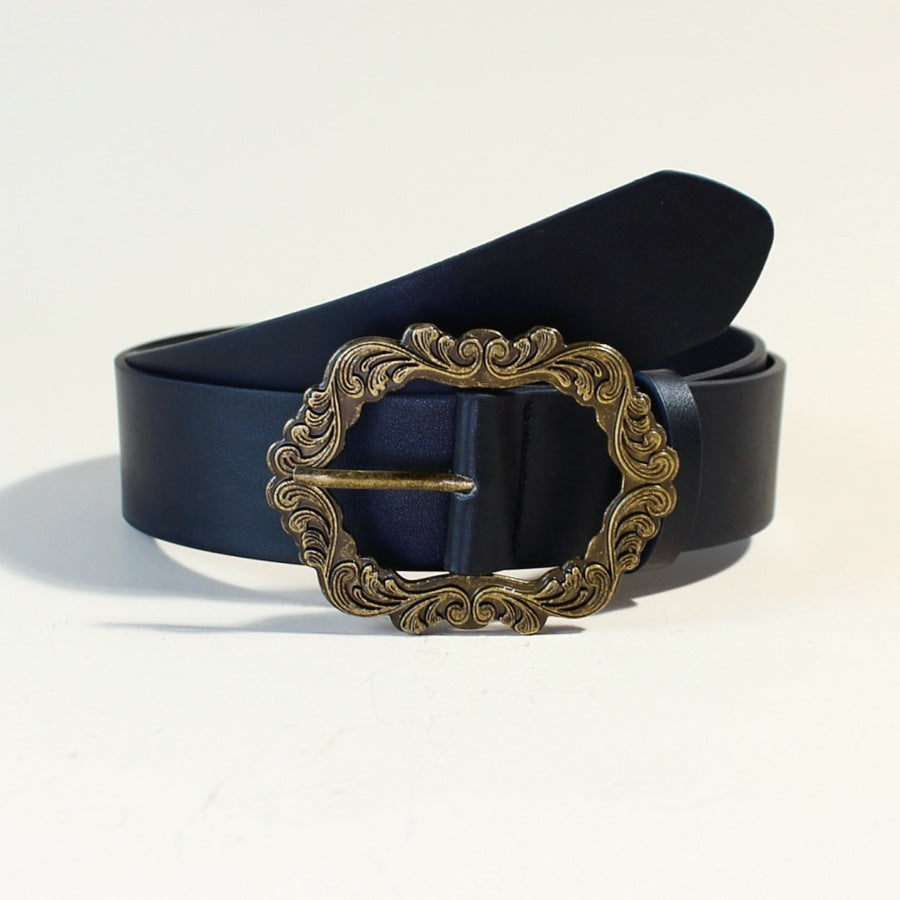 Vegan Leather Casual Buckle Belt Bohemian Style