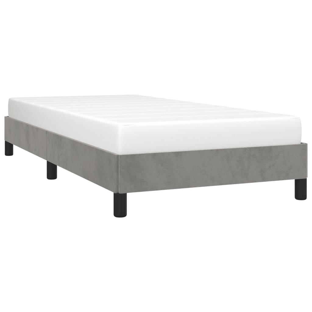 Gray Velvet Bed Frame