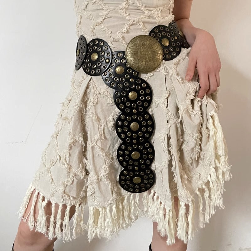 Vintage Boho Disc Belt for Women