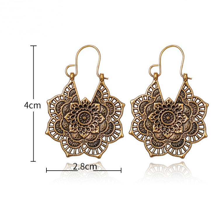 Vintage Style Boho Flower Earrings