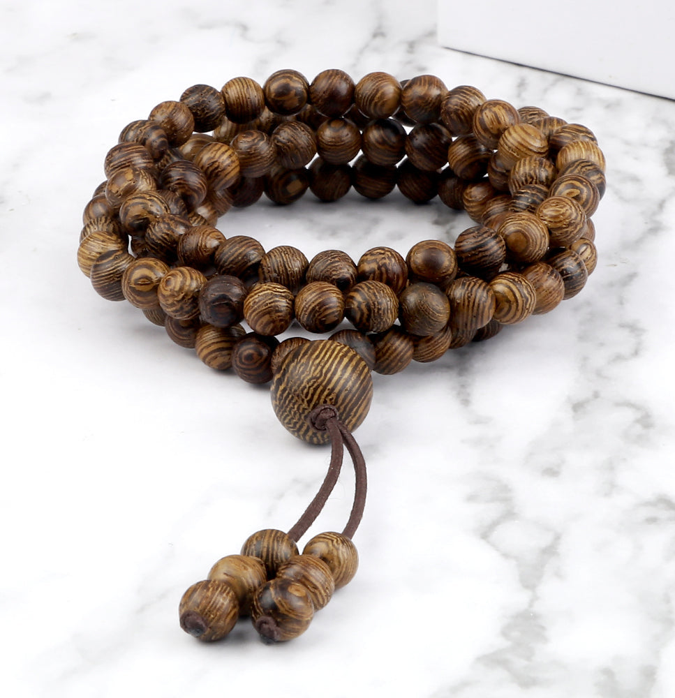 Vintage Brown Wooden Mala Prayer Bead
