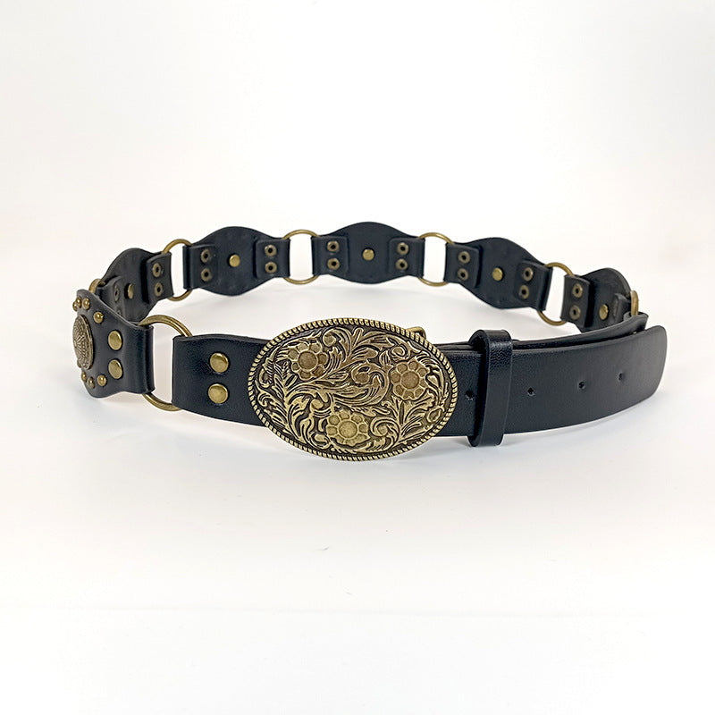 Vintage Style Boho Belts with Flower Design