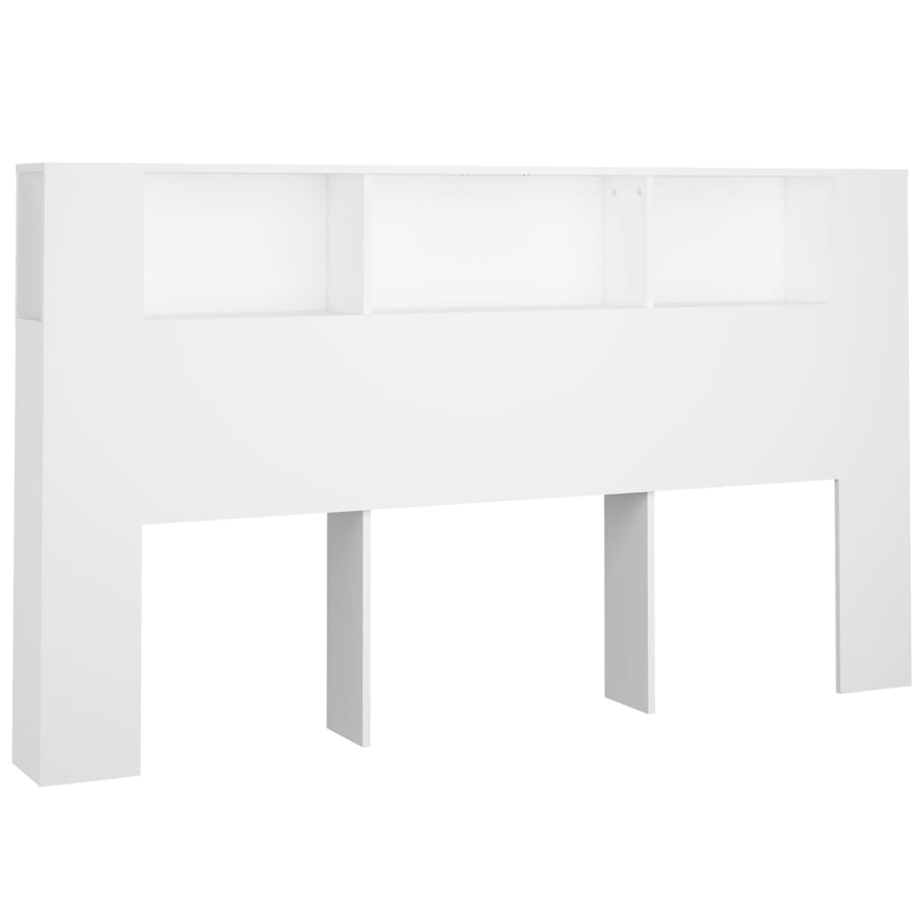 White Headboards with Shelves