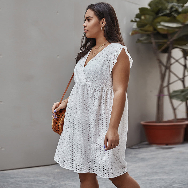 White Summer Dress Plus Size