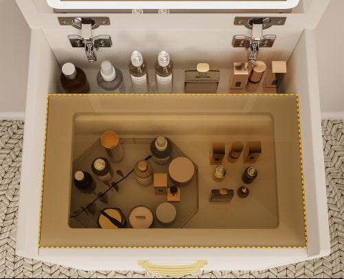 White Vanity Dresser With Mirror
