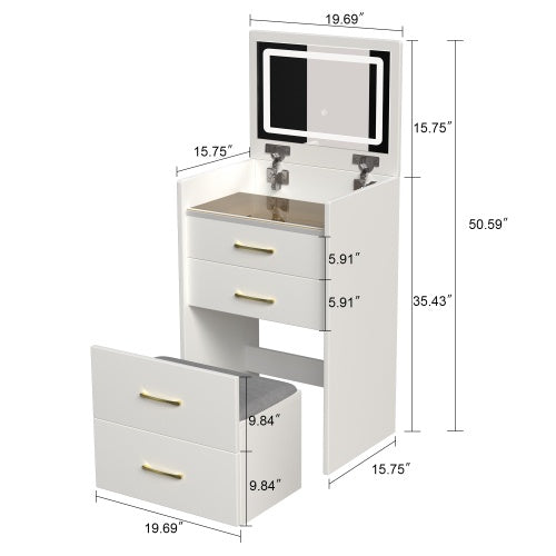 White Vanity Dresser With Mirror