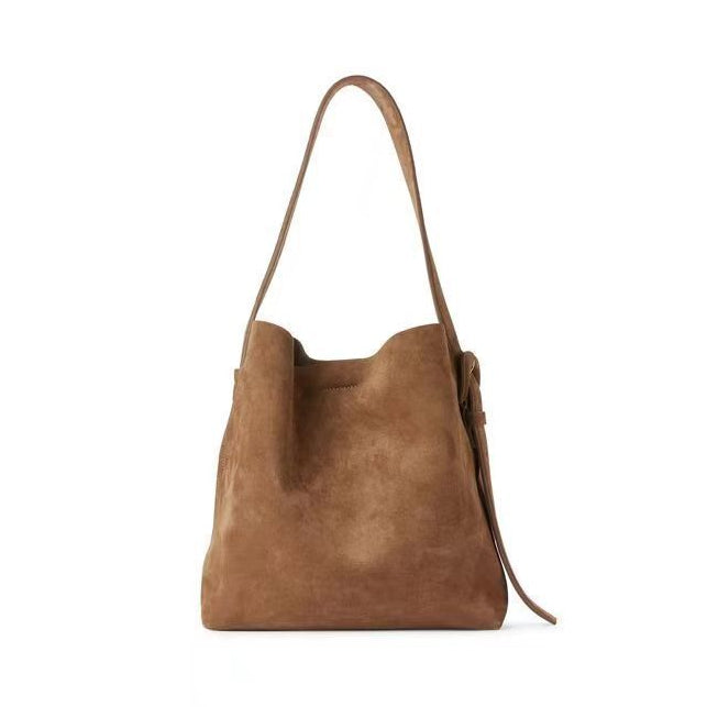 Women's Brown Suede Tote Bag Boho Style