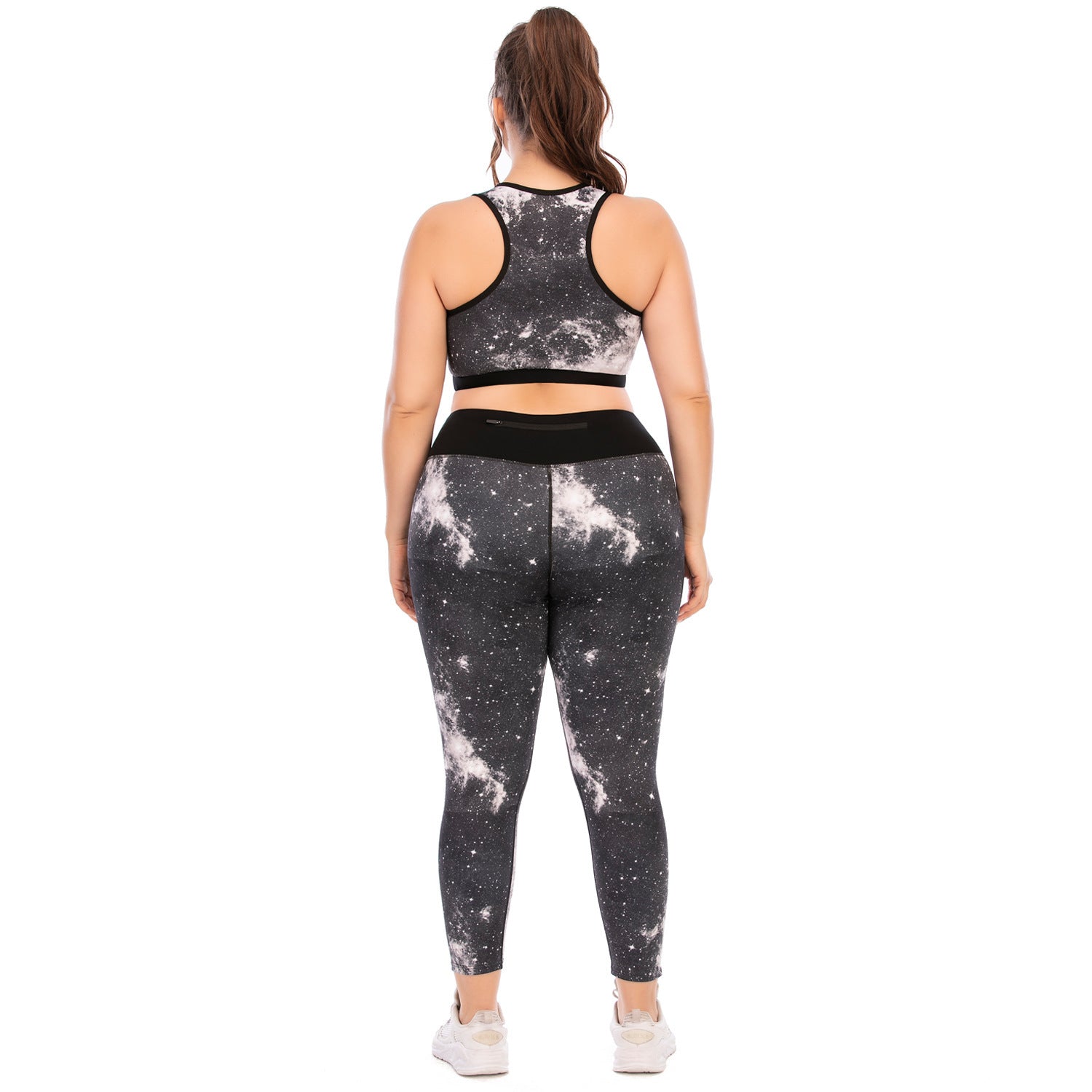 Women's Plus Size Yoga Clothing with Space Print