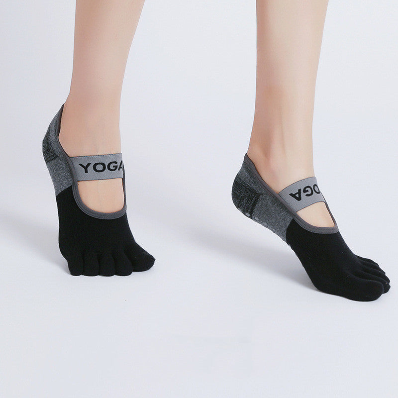Womens Yoga Toe Socks Non-Slip