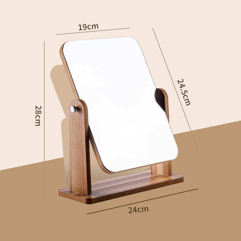 Wooden Boho Makeup Mirror brown