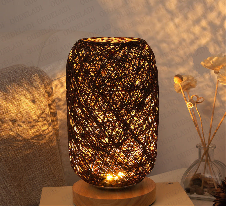 Wooden Rope Table Lamps