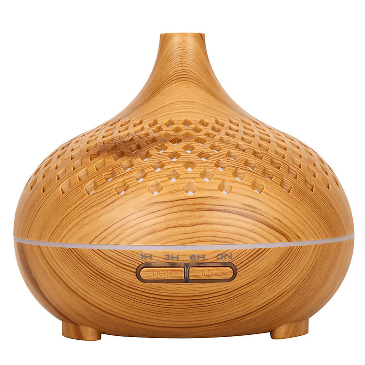 Wooden diffuser with a textured surface on a white background
