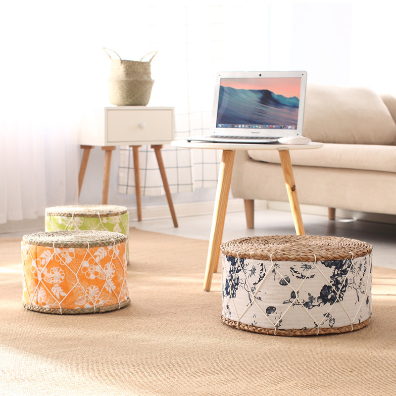 Woven Bohemian Pattern Pouf