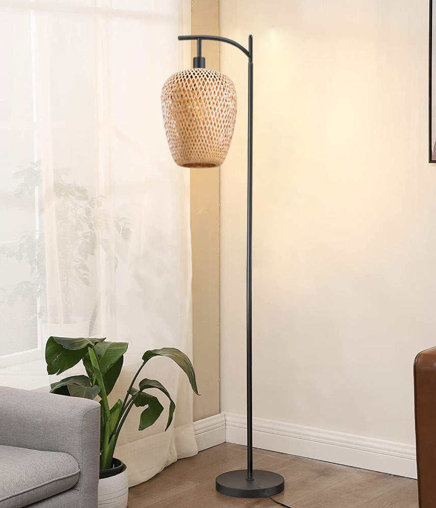 Woven Floor Lamp Boho Style