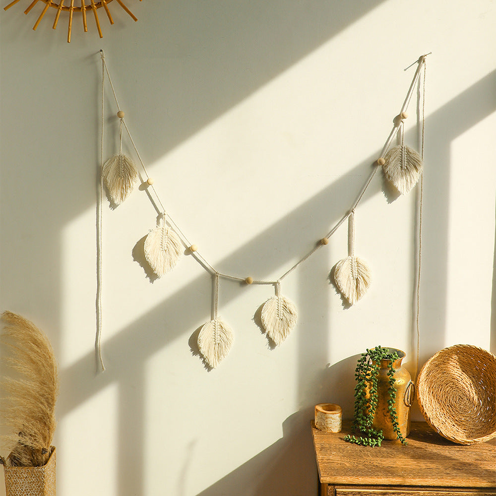 Woven Leaves Wall Hanging Macrame