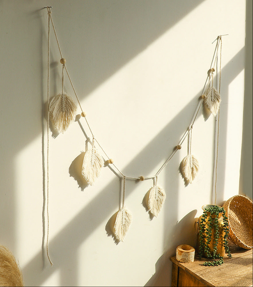 Woven Leaves Wall Hanging Macrame