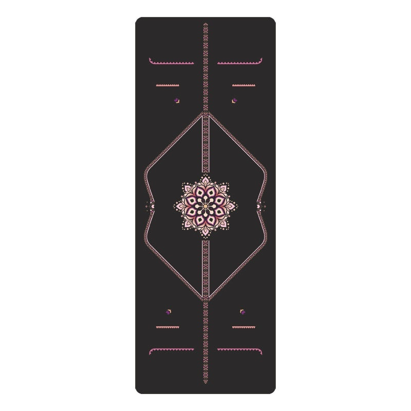 Large Rubber Yoga Mat with Mandala Pattern