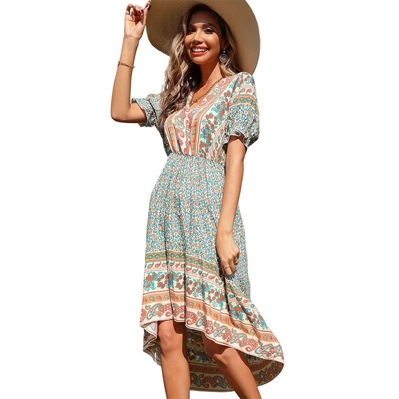 Boho High Waist Dress