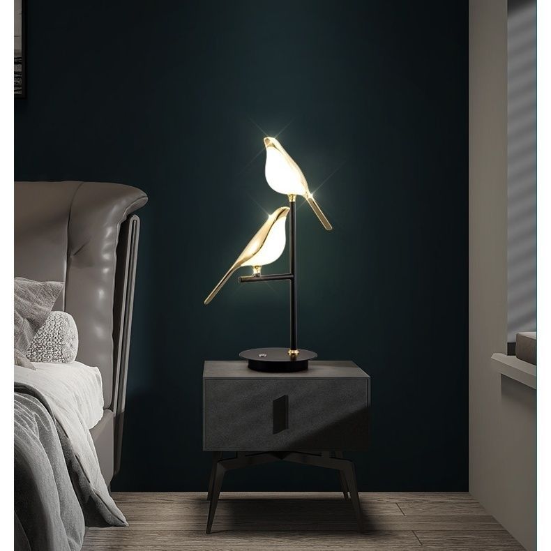 Magpie Bird Bedroom Bedside Wall Lamp