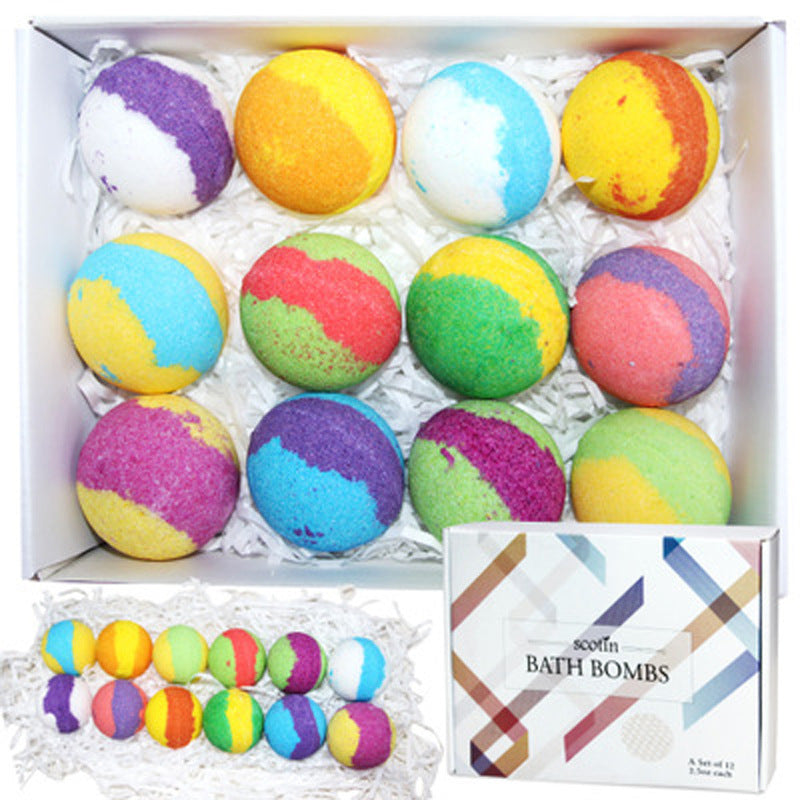 Colorful Bath Bombs Box Set 12 Pcs