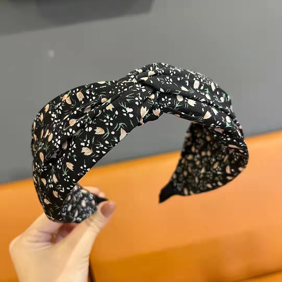 black Floral Hair Band Accessory