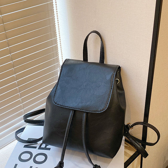 Vegan Leather Small Boho Backpack Women's