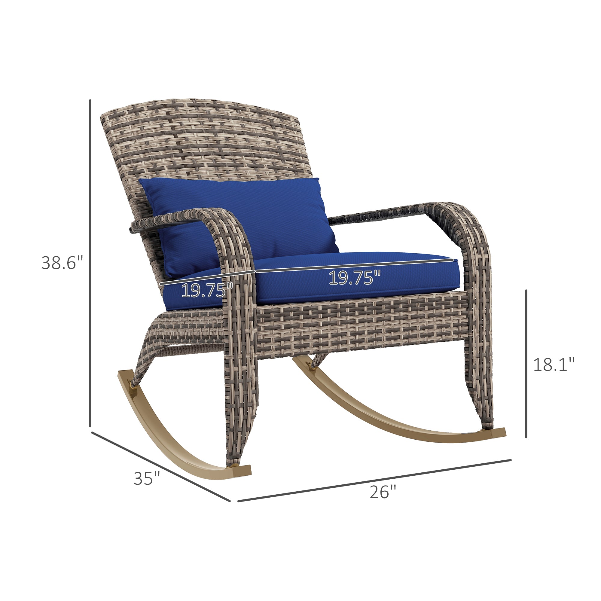 Bohemian Rocking Woven Outdoor Chair boho