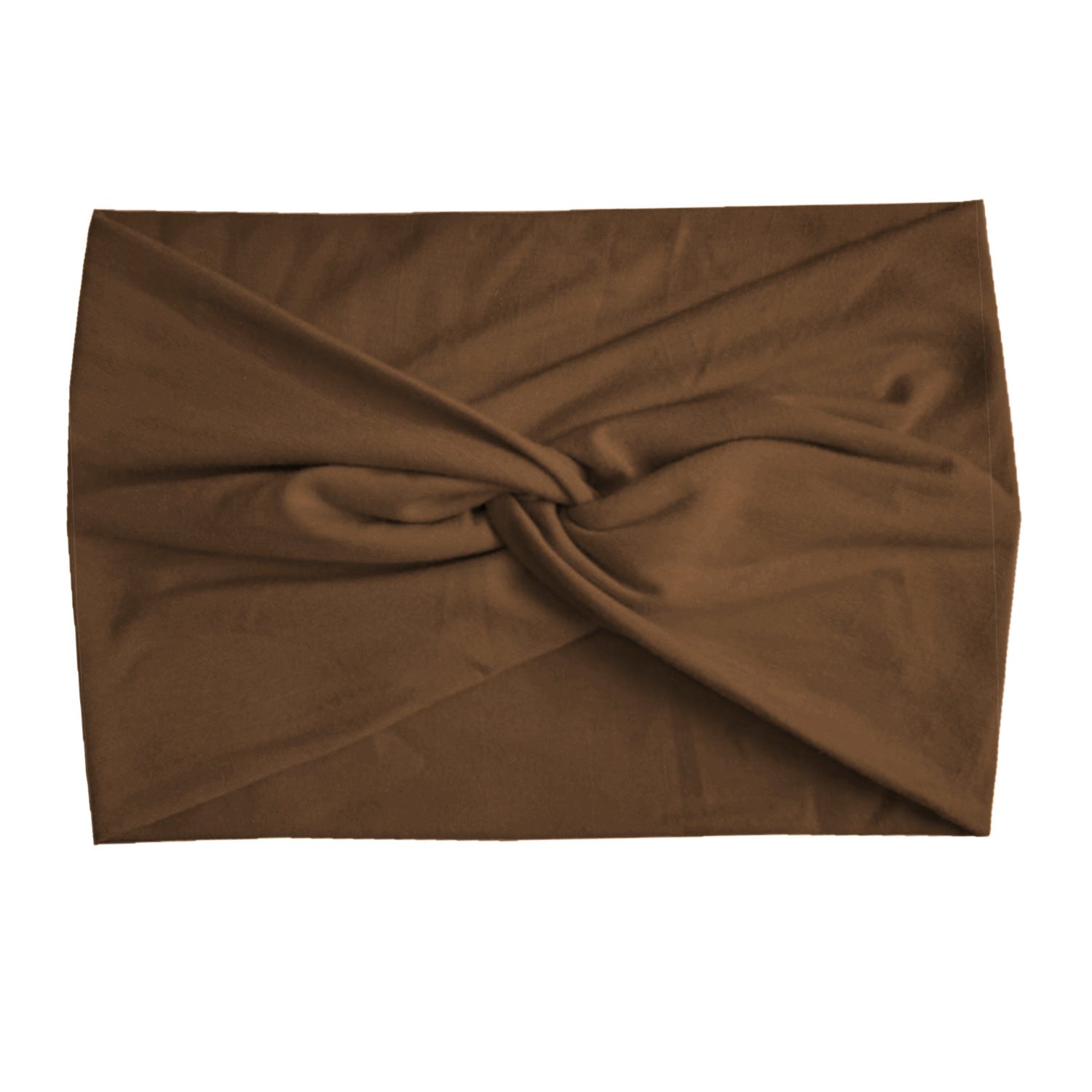 Brown headband with a knot on a white background