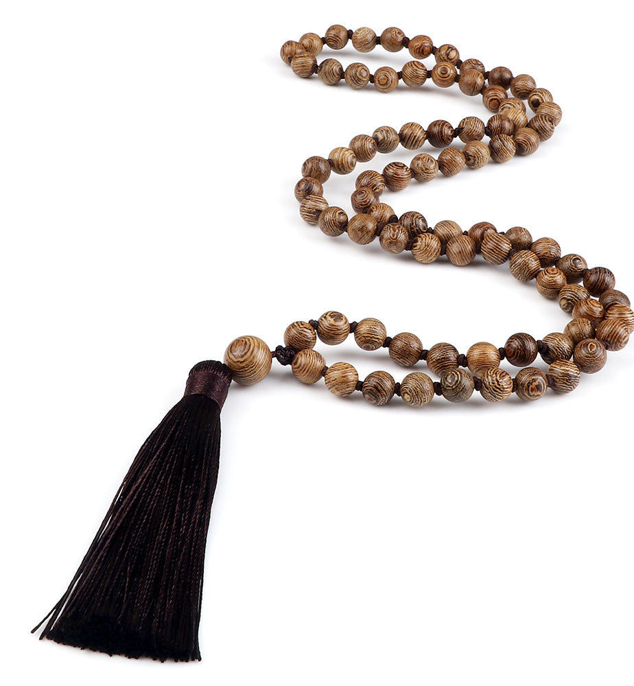 Bright Colored Mala Beads with Tassel 6mm
