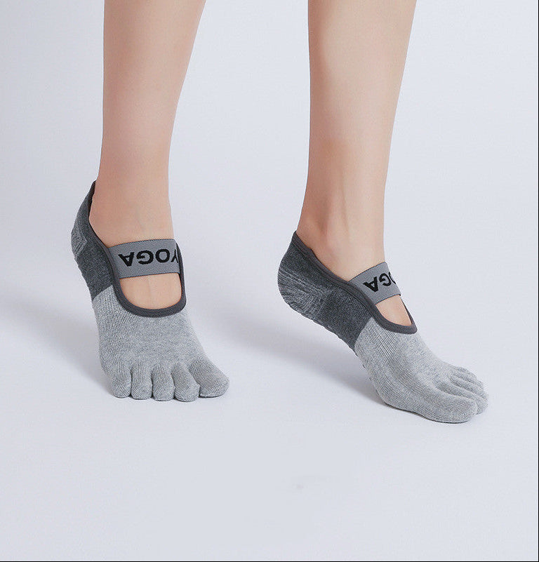 Womens Yoga Toe Socks Non-Slip