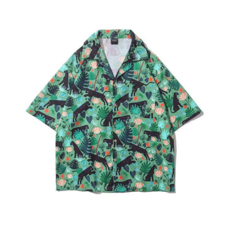 ethnic Short Sleeved Boho Pattern Shirt for Men