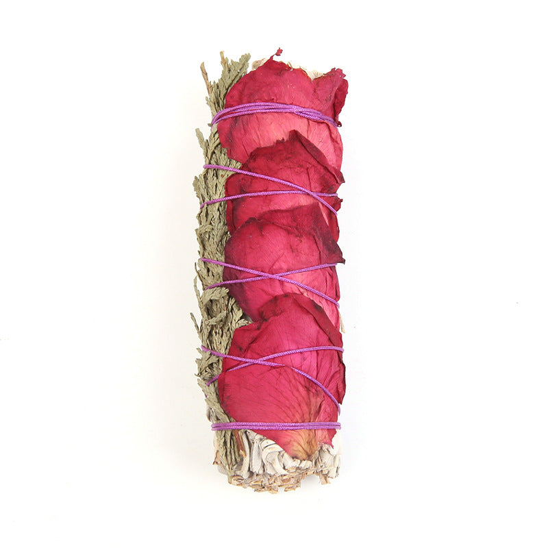 Colorful White Sage and Flower Smudge Sticks