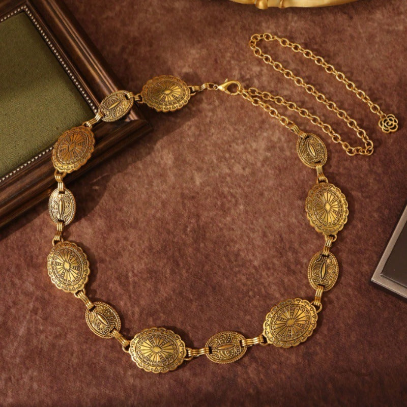 gold Metallic Silver Bohemian Waist Chain