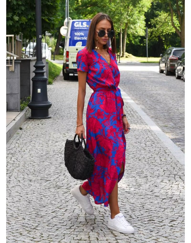 Floral Boho V-Neck Dress