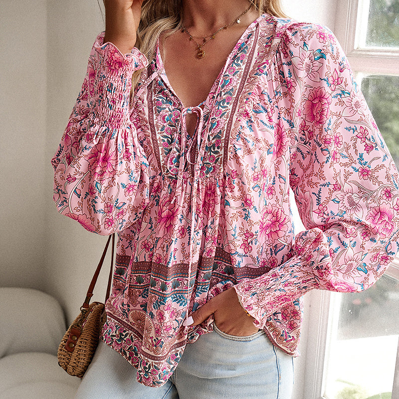 long Boho Blouse for Spring