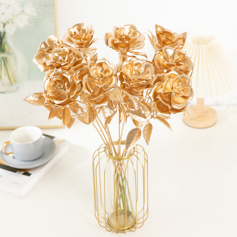 Gold Artificial Flower Decor, 1 Strand – elegant, high-quality artificial floral strand that adds luxury and timeless charm to any home or event décor.