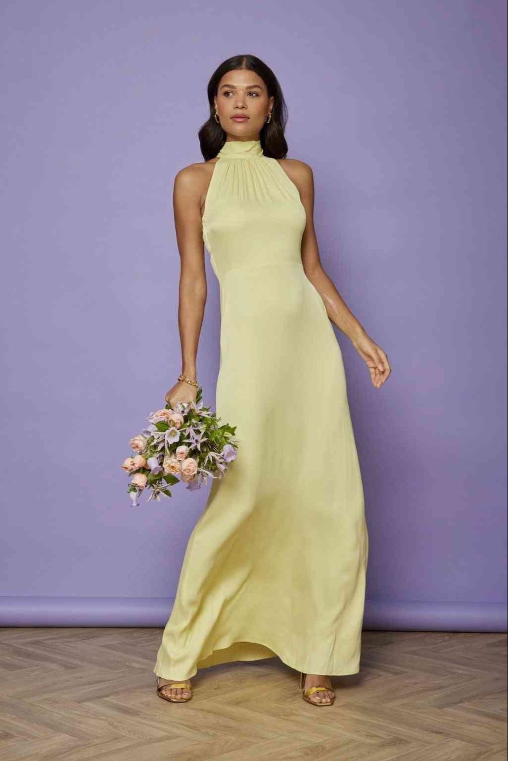 yellow Boho Mismatched Bridesmaid Dresses
