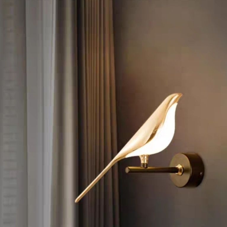 Magpie Bird Bedroom Bedside Wall Lamp