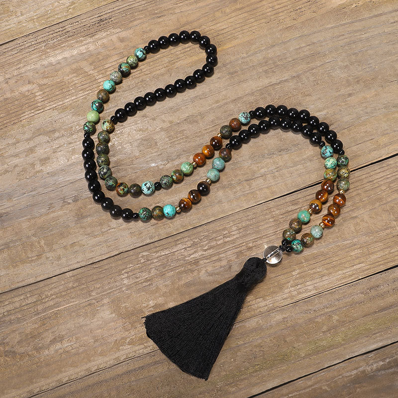 108 Mala Beads Necklace and Bracelet Set