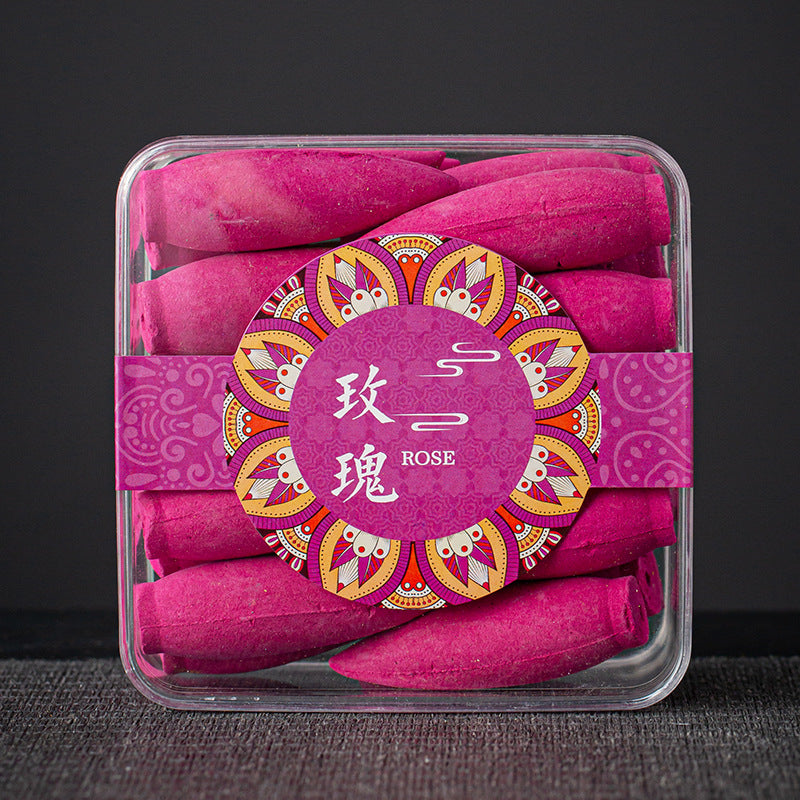 rose 30 Pcs Extra Large 30 Minute Backflow Incense Cones