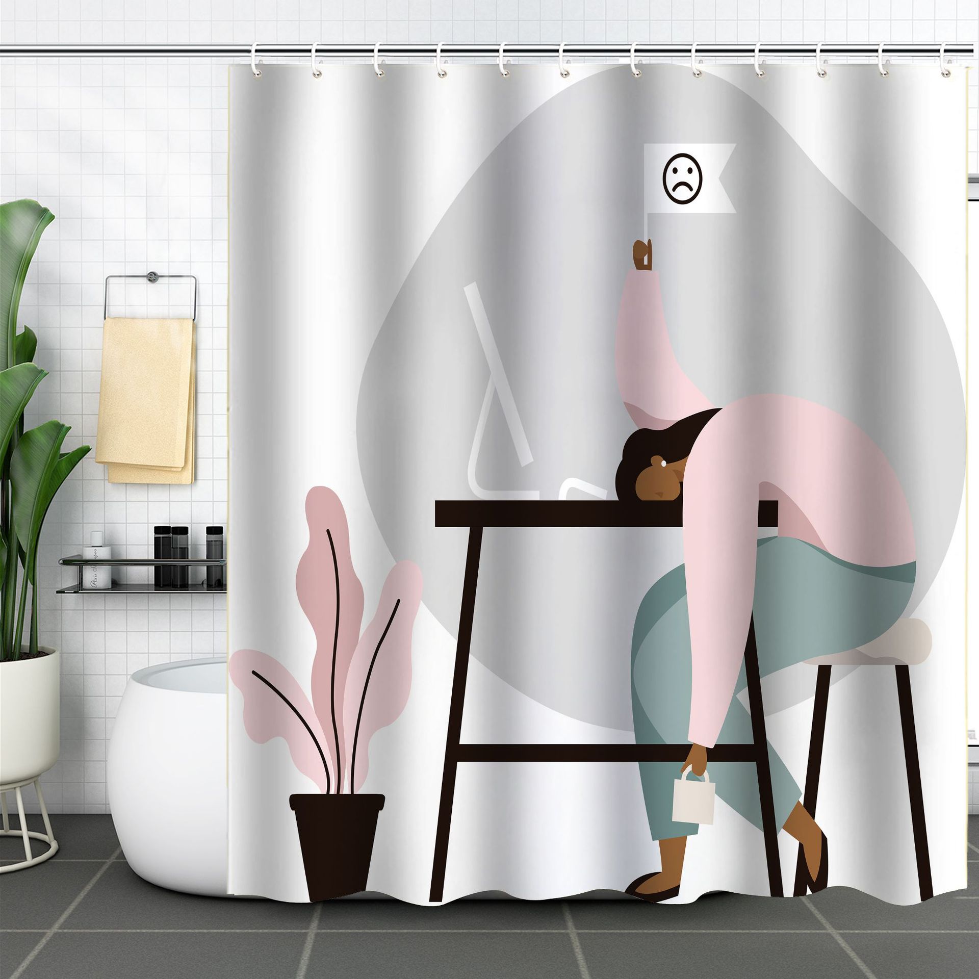 Colorful Boho Printed Shower Curtains