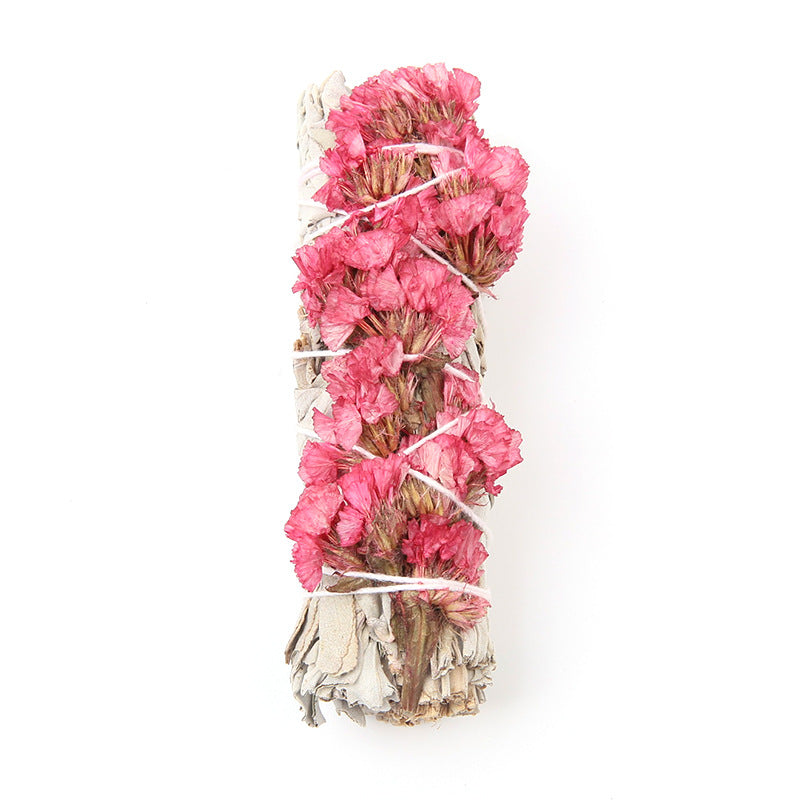 Colorful White Sage and Flower Smudge Sticks