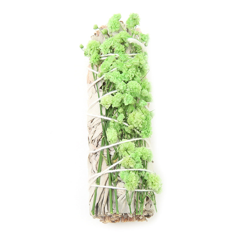 Colorful White Sage and Flower Smudge Sticks