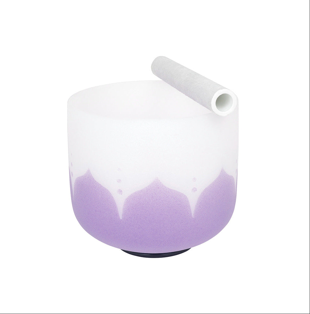 8 Inch Colorful Crystal Bowl with Rubber Ring and Mallet