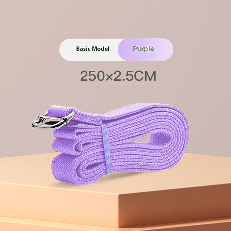 Long Yoga Strap with Metal Buckle