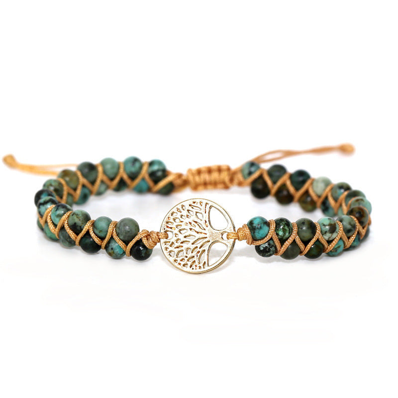 Tree Of Life Beaded Cord Bracelet