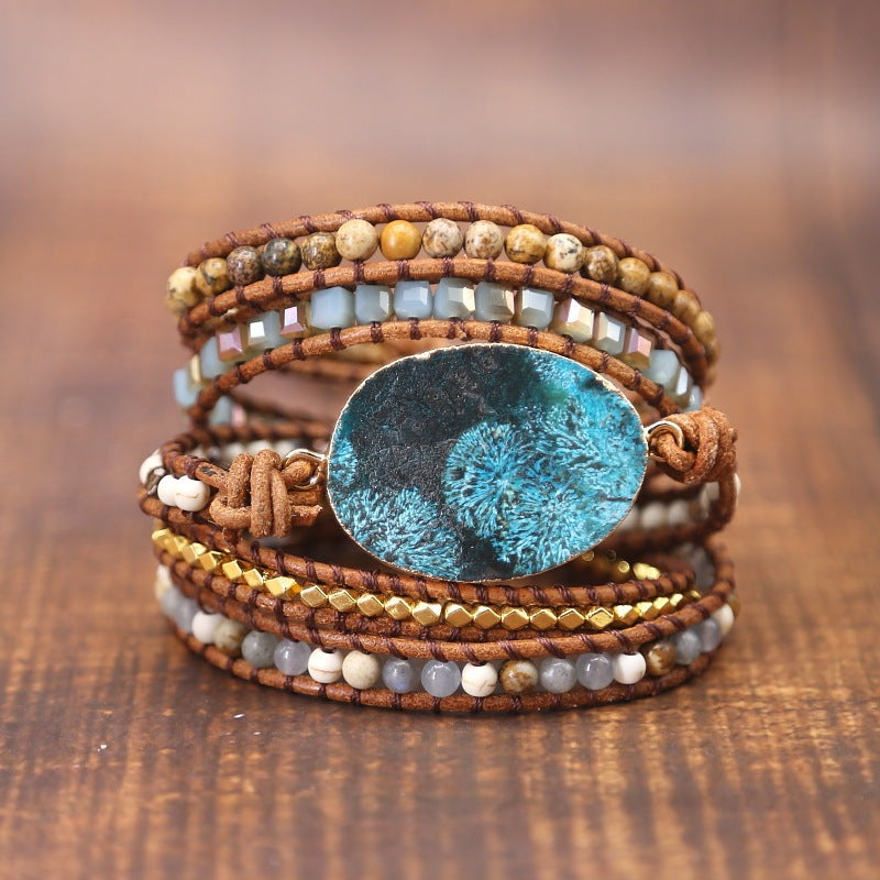 Beaded Cord Multi Layered Bracelet for Women
